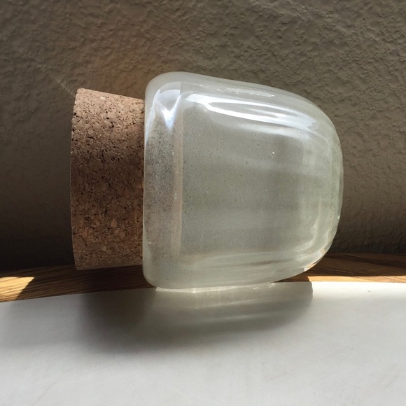 Dunmore Glassworks Hand Blown Glass Ultraviolet Widemouth Optic Jar with Cork - Picture 10 of 10